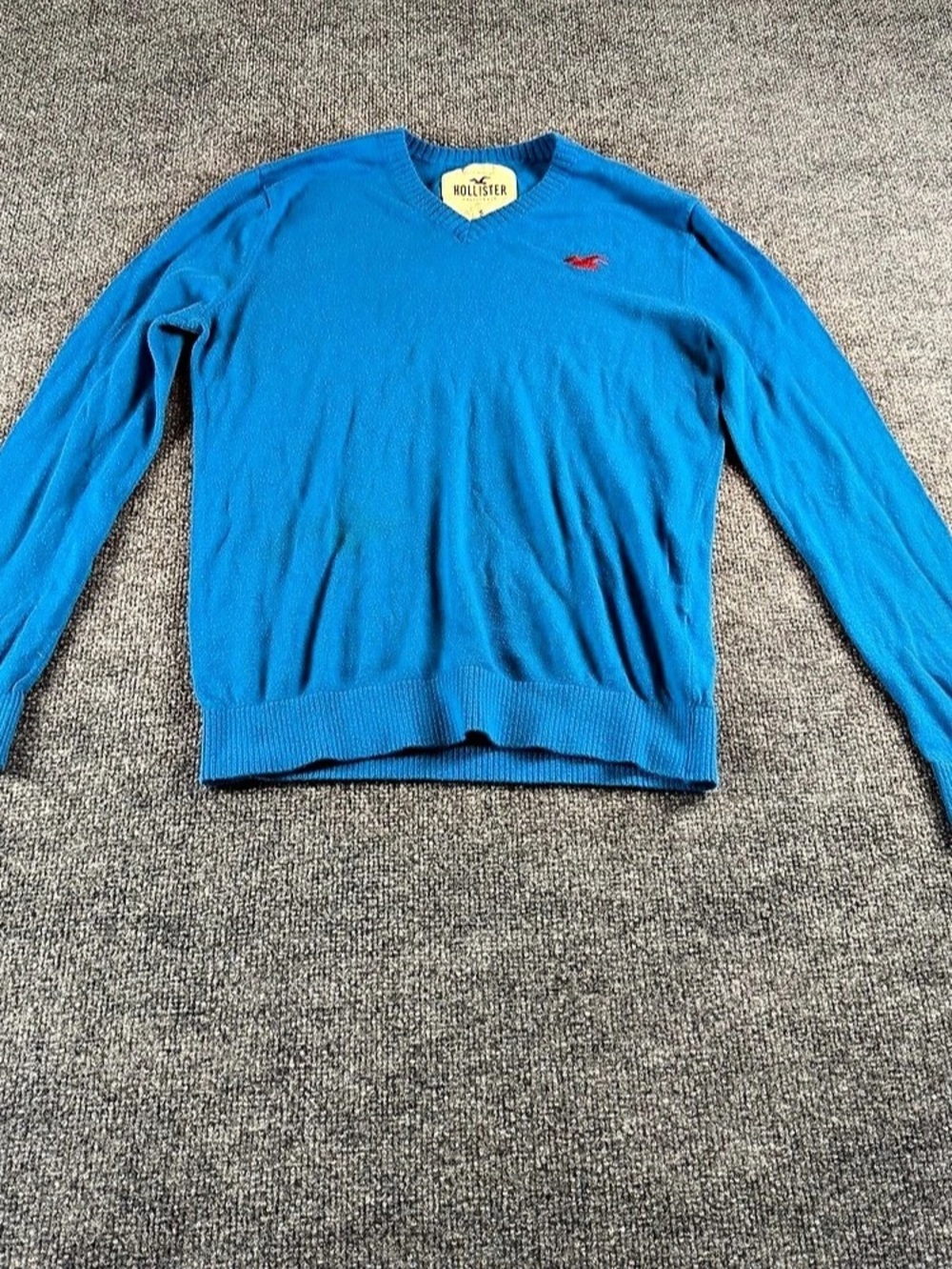 Hollister Men'Small V-Neck Sweater in Blue Size Small